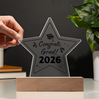 Acrylic Star Plaque - Graduation, Congrats Grad