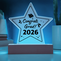 Acrylic Star Plaque - Graduation, Congrats Grad