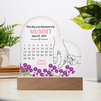 Acrylic Heart Plaque – The Day You Became My Mummy - TreasuredTale