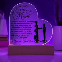 Acrylic Heart Plaque – Mom Gift from Loving Son - TreasuredTale