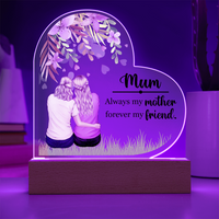 Acrylic Heart Plaque for Mum from Daughter - Mother's Day Gift - Always my Mother, Forever my Friend