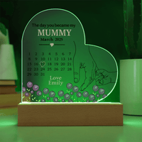Acrylic Heart Plaque – The Day You Became My Mummy - TreasuredTale