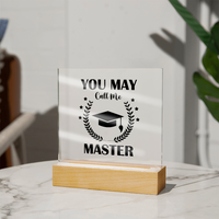 Acrylic Square Plaque - Graduation, Masters