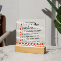 Acrylic Plaque: 10 Reasons I Love You Mom - TreasuredTale