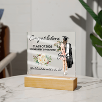 Acrylic Square Plaque - Personalized Graduation Gift For Her