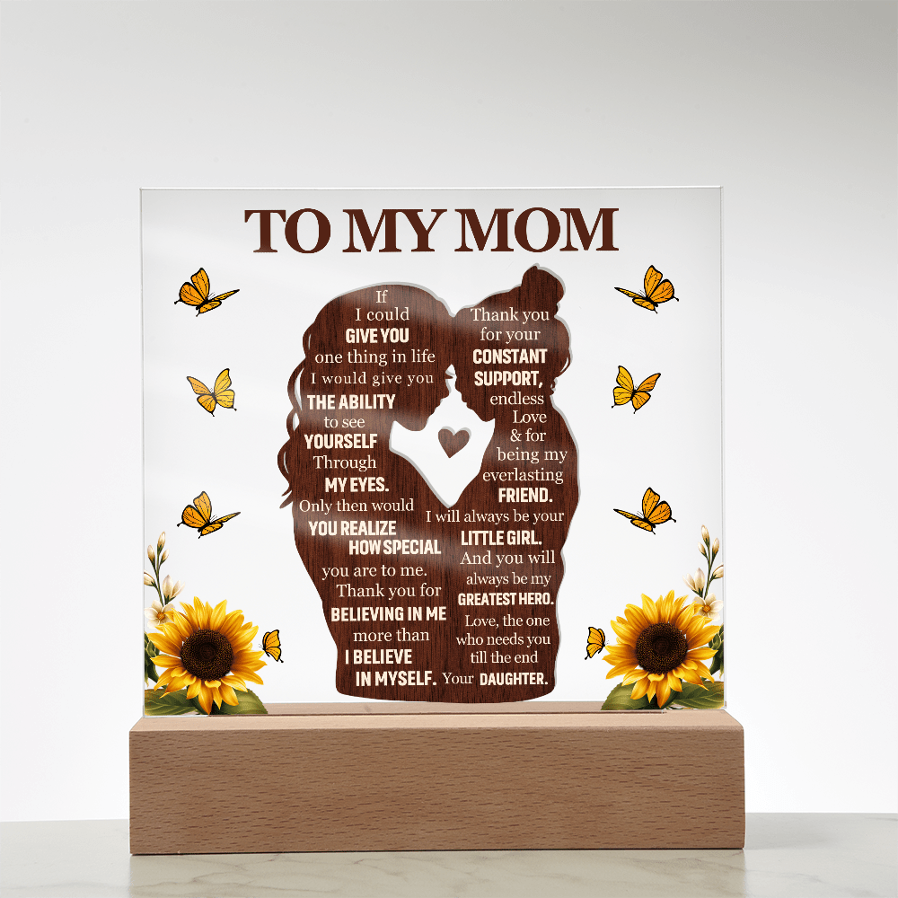 Acrylic Plaque – To My Mom from Daughter - TreasuredTale