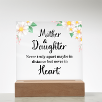 Acrylic Square Plaque for Mom - Mother's Day Gift - Mother & Daughter