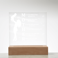 Acrylic Square Plaque – Mother Gift That Means the World - TreasuredTale
