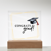 Acrylic Square Plaque - Graduation, Congrats Grad