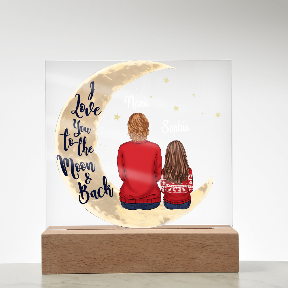 Personalized Acrylic Square Plaque for Grandma / Nana - Mother's Day Gift