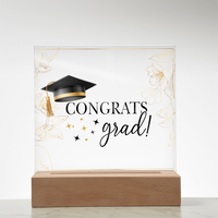 Acrylic Square Plaque - Graduation