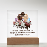 Acrylic Square Plaque for Mom from Daughters - Mother's Day Gift - Mother and Daughter