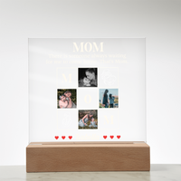 Personalized Acrylic Square Plaque for Mom from Dughter - Mother's Day Gift