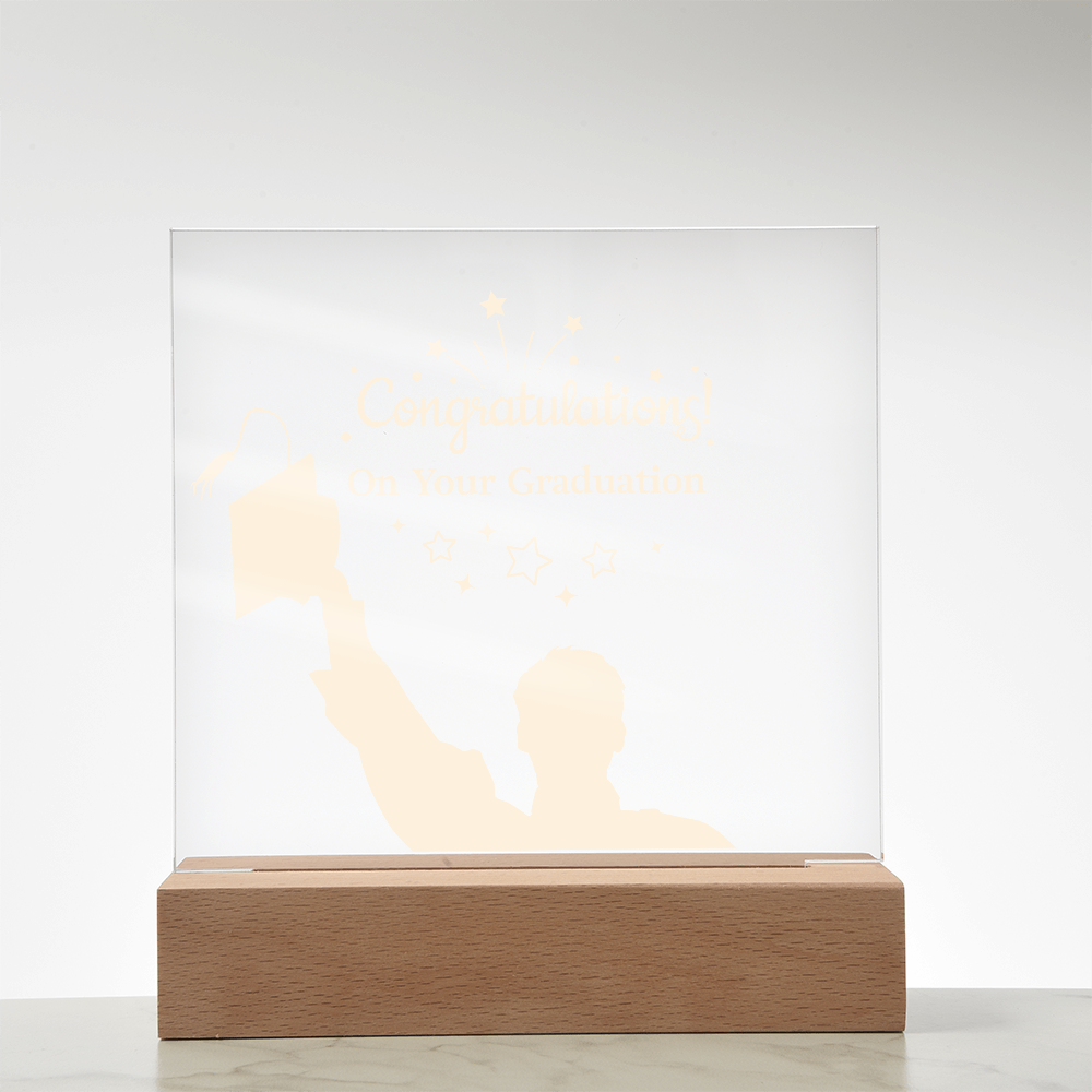 Acrylic Square Plaque - Congratulations On Your Graduation