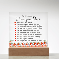 Acrylic Plaque: 10 Reasons I Love You Mom - TreasuredTale