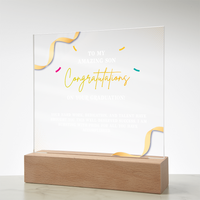 Acrylic Square Plaque - Graduation, To My Amazing Son