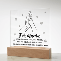Acrylic Square Plaque – Fur Mama Gift of Love - TreasuredTale