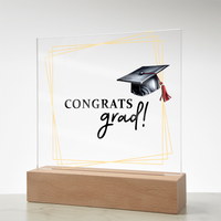 Acrylic Square Plaque - Graduation, Congrats Grad