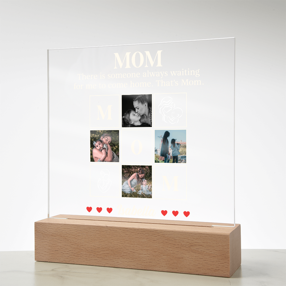 Personalized Acrylic Square Plaque for Mom from Dughter - Mother's Day Gift