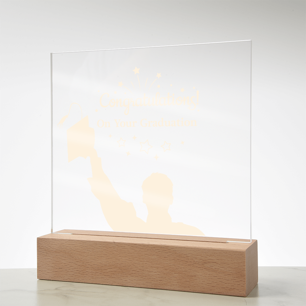 Acrylic Square Plaque - Congratulations On Your Graduation