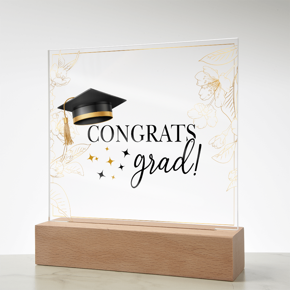Acrylic Square Plaque - Graduation