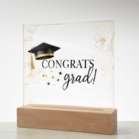 Acrylic Square Plaque - Graduation