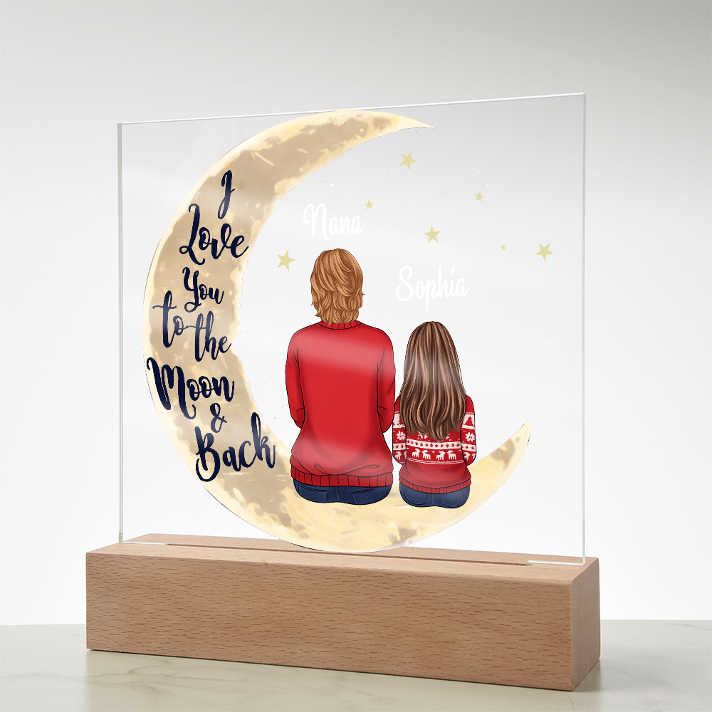Personalized Acrylic Square Plaque for Grandma / Nana - Mother's Day Gift