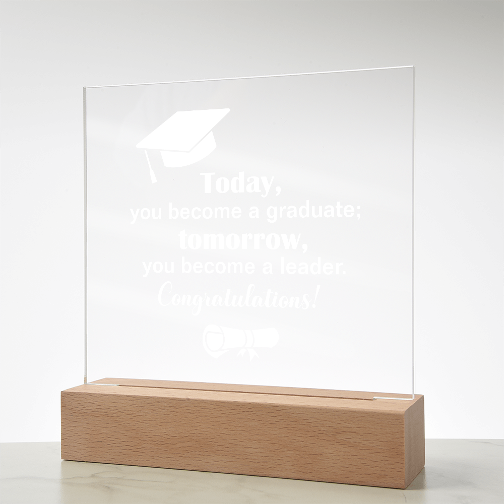 Acrylic Square Plaque - Graduation, Leader
