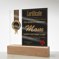 Acrylic Square Plaque – World's Greatest Mom Mother's Day - TreasuredTale