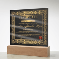 Acrylic Square Plaque – Best Boyfriend's Mom Gift - TreasuredTale