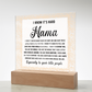 Acrylic Square Plaque – Mama Gift of Love and Support