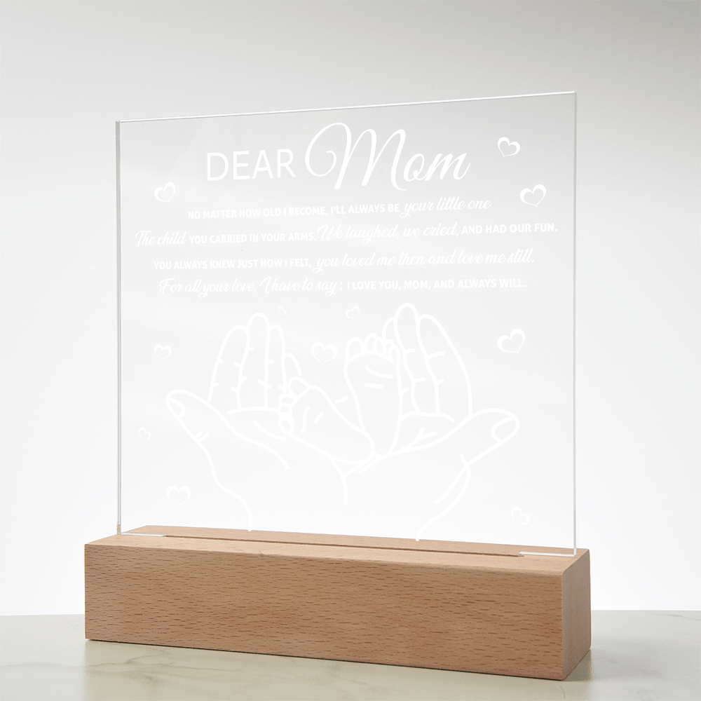Acrylic Square Plaque – Always Your Little One Mom Gift - TreasuredTale