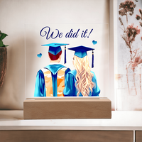 Acrylic Square Plaque - We Did It, Graduation