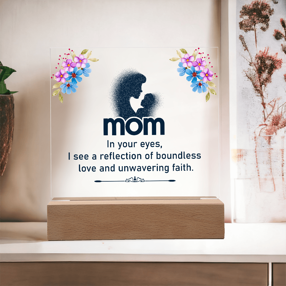 Acrylic Square Plaque for Mom - Mother's Day Gift - In Your Eyes