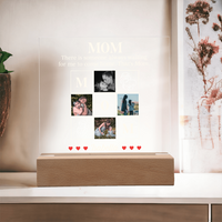 Personalized Acrylic Square Plaque for Mom from Dughter - Mother's Day Gift