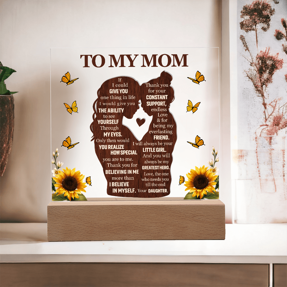 Acrylic Plaque – To My Mom from Daughter - TreasuredTale