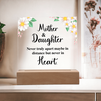 Acrylic Square Plaque for Mom - Mother's Day Gift - Mother & Daughter
