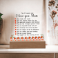 Acrylic Plaque: 10 Reasons I Love You Mom - TreasuredTale