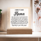 Acrylic Square Plaque – Mama Gift of Love and Support