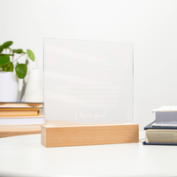 Acrylic Square Plaque for Mom - Mother's Day Gift - You Gave Me the Confidence