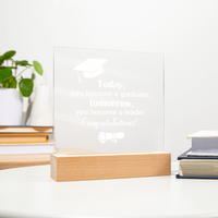 Acrylic Square Plaque - Graduation, Leader