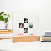 Personalized Acrylic Square Plaque for Mom from Dughter - Mother's Day Gift