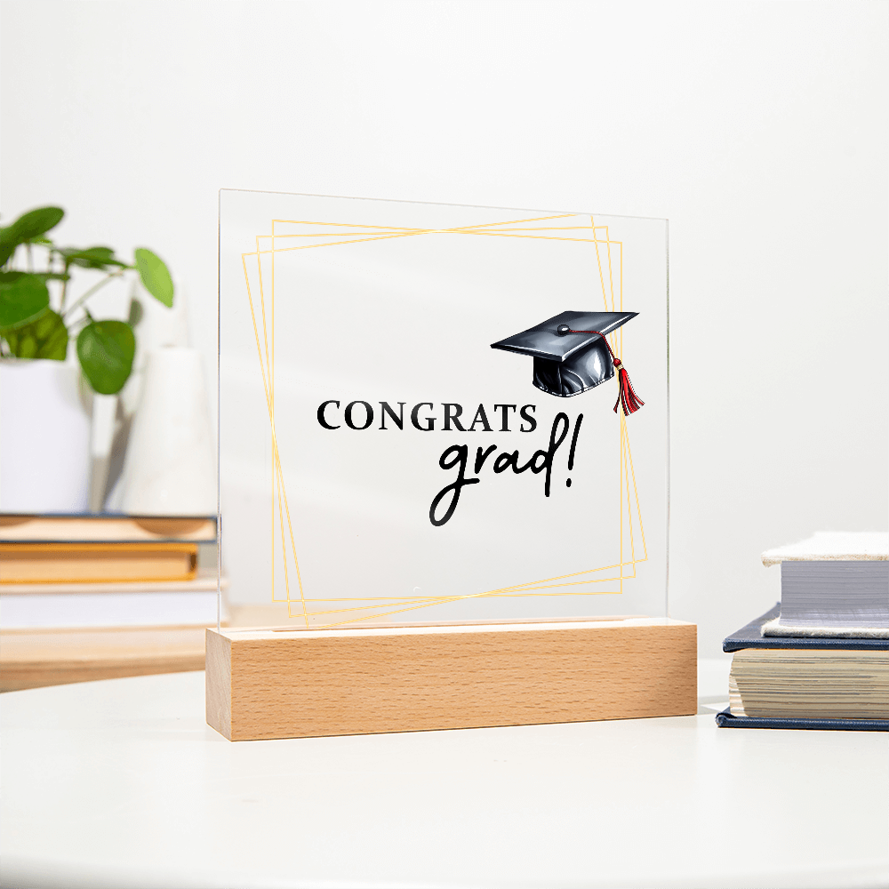 Acrylic Square Plaque - Graduation, Congrats Grad