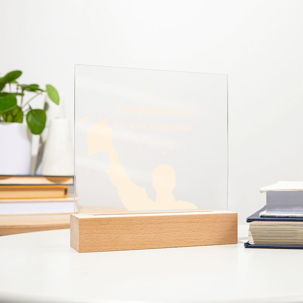 Acrylic Square Plaque - Congratulations On Your Graduation