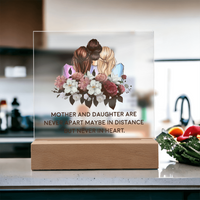 Acrylic Square Plaque for Mom from Daughters - Mother's Day Gift - Mother and Daughter