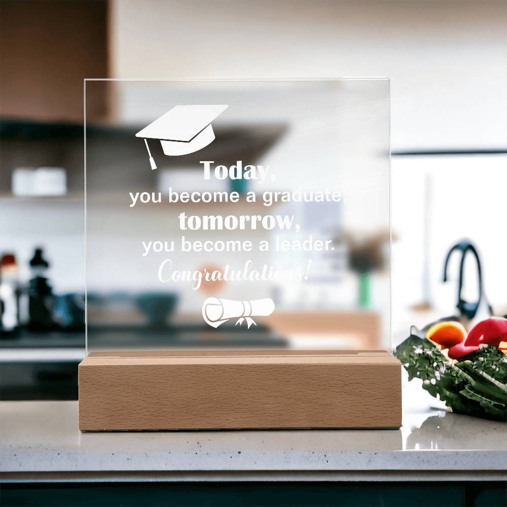 Acrylic Square Plaque - Graduation, Leader