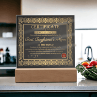 Acrylic Square Plaque – Best Boyfriend's Mom Gift - TreasuredTale