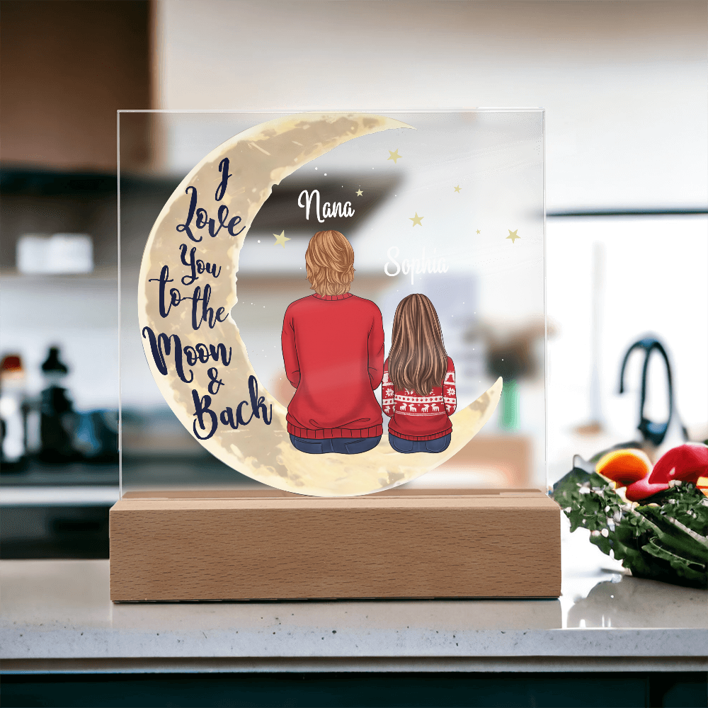 Personalized Acrylic Square Plaque for Grandma / Nana - Mother's Day Gift