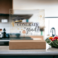 Acrylic Square Plaque - Graduation