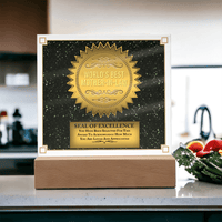 Acrylic Square Plaque – World's Best Mother - in - Law Gift - TreasuredTale